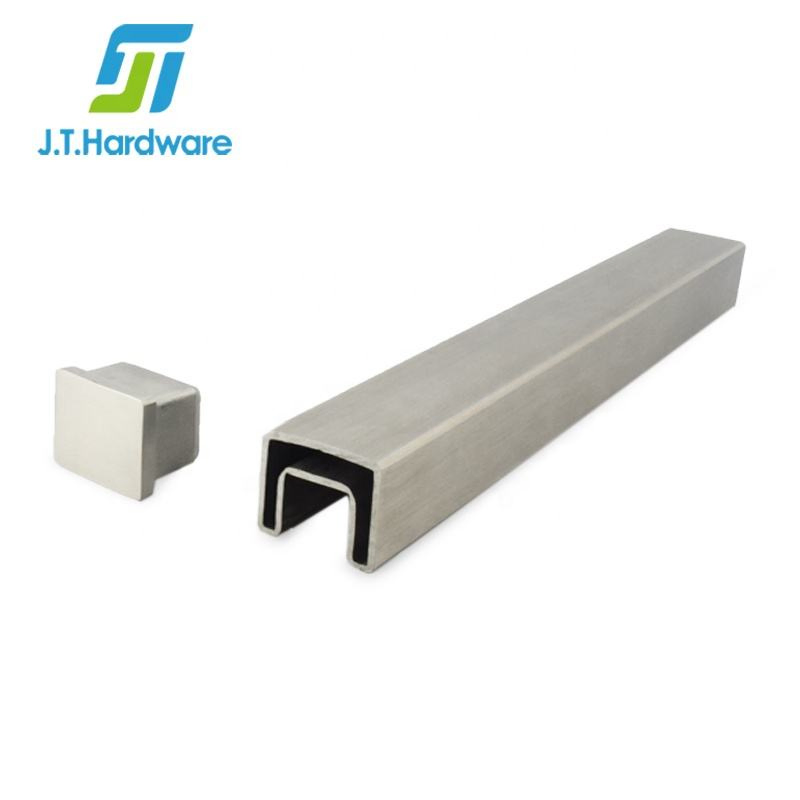 Jthardware Stainless Steel 316 Stair Cap Handrail Tube Square End Caps for Stair Balcony