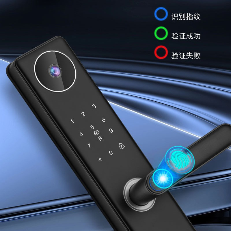 Doodle One-Touch Automatic Smart Lock with Visual Intercom Cat-Eye Display, APP, and Multiple Unlocking Methods Including Fingerprint