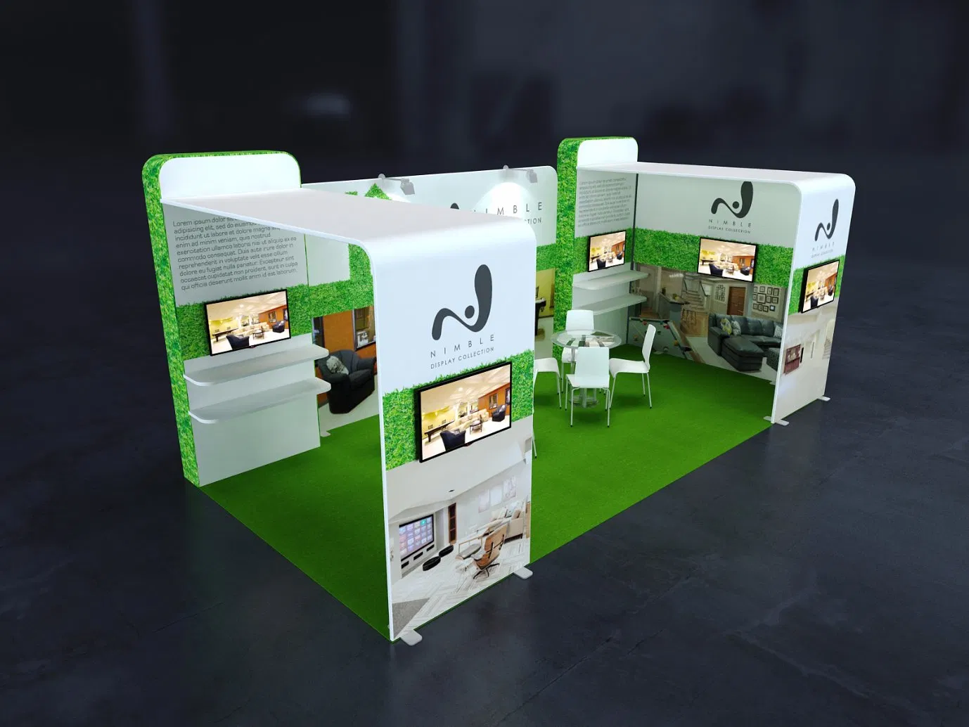 20FT X 20FT Easy Setup Fabric Display Exhibition Booth Stand