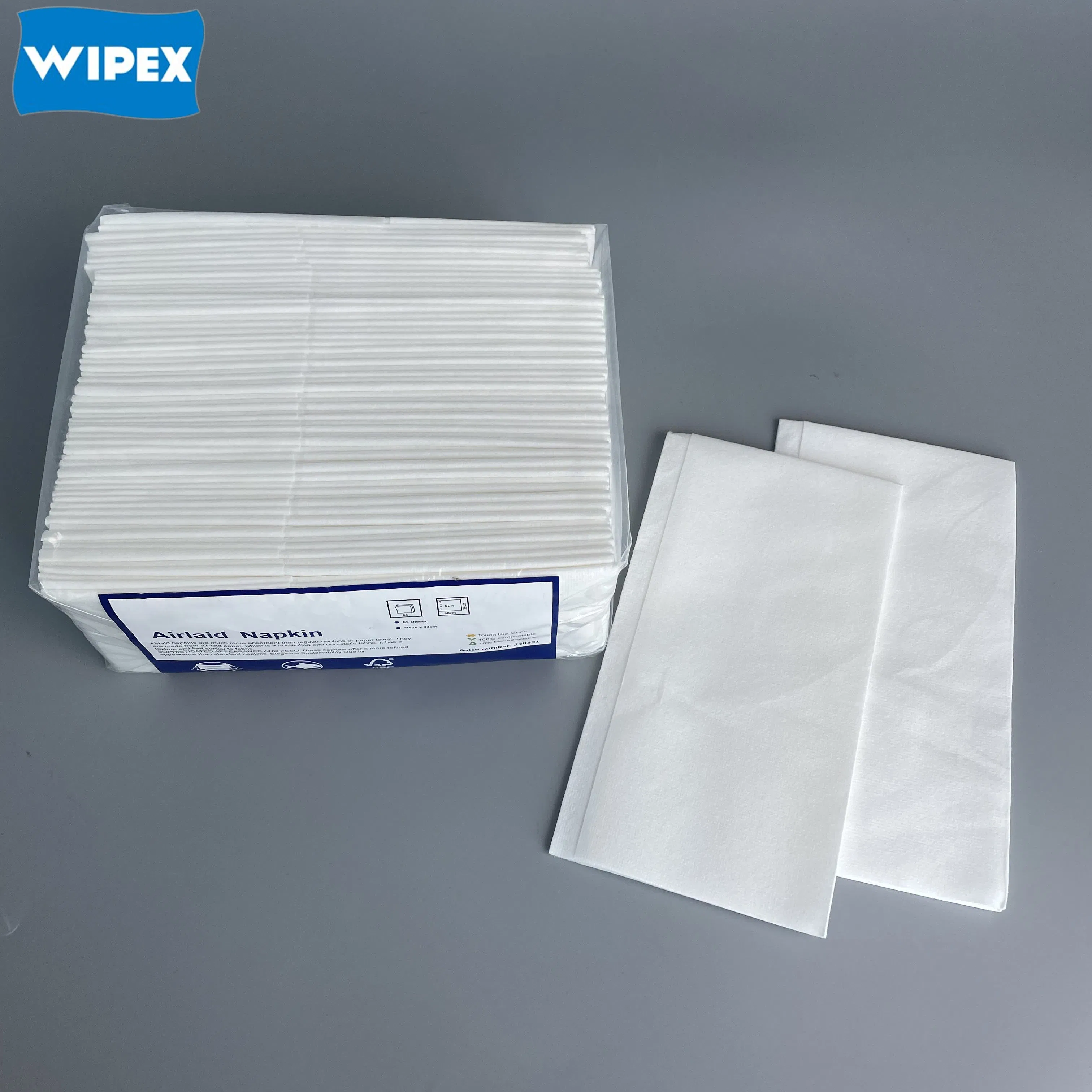 Custom Linen Feel Napkins Tissue Virgin Wood Pulp Table Napkin Airlaid Towels