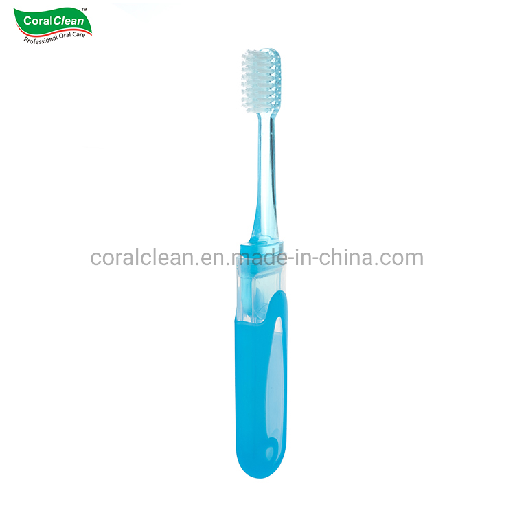 Wholesale Customized Logo Adult Tooth Brush Foldable Pocket Travel Toothbrush