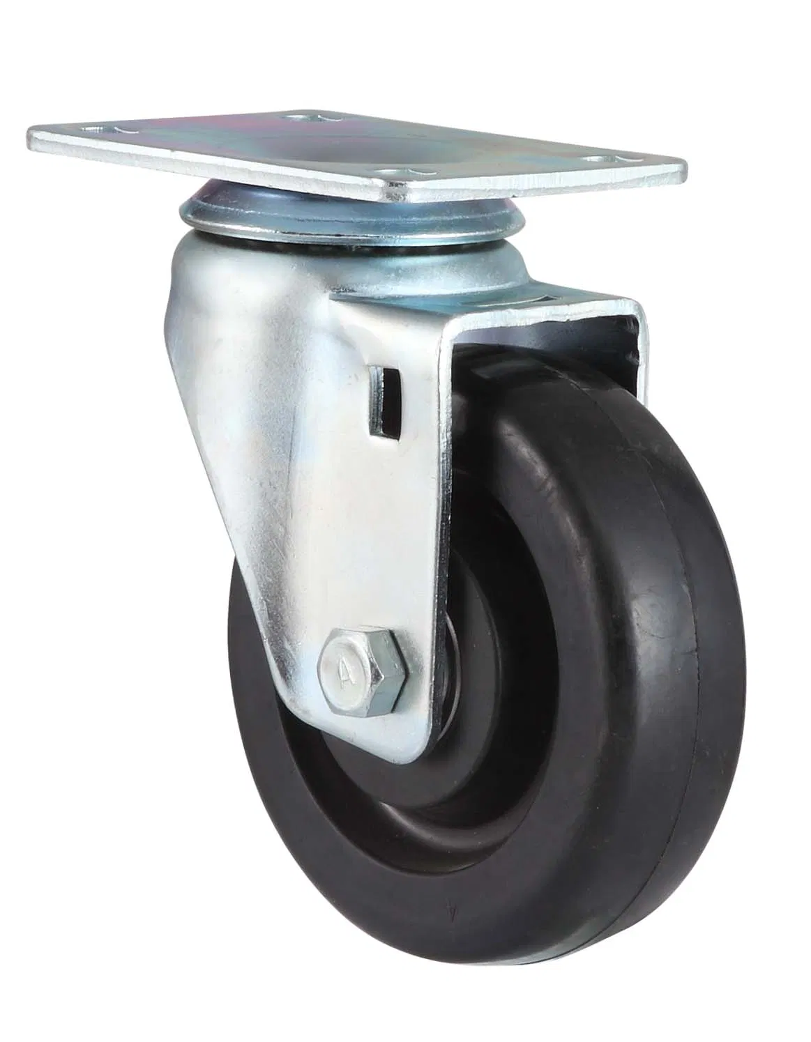 Rubber Threaded Stem Caster Wheel with Side Brake Screw Rod Castors Wheels