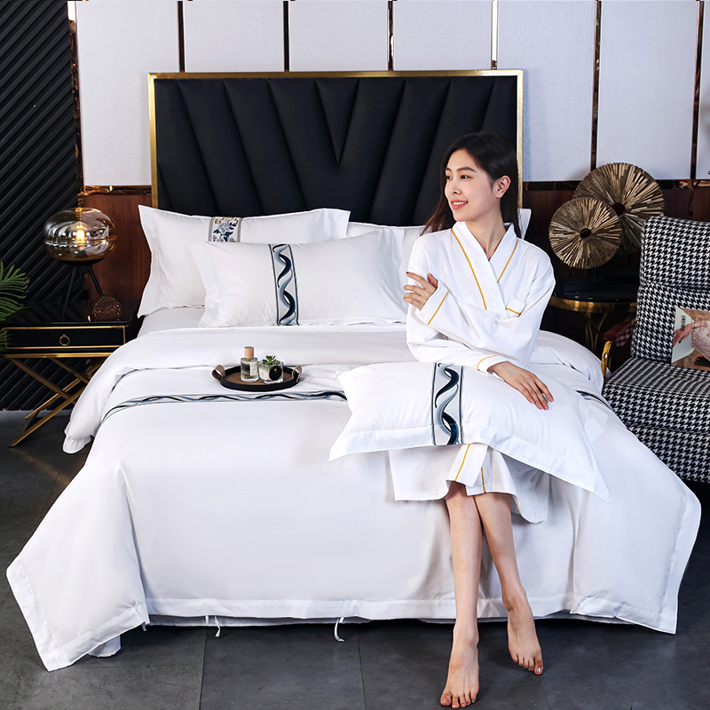 King Size Home Textile Weaving Fabric Cotton Bedding Items Comforter Bed Sheet Set