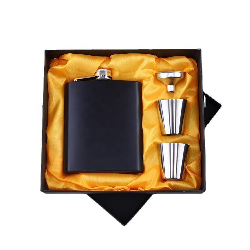 Hip Flask Set for 8oz Flask Set Liquor Flask Set Good Quality Portable Stainless Steel with 2 Shot Glass Mini Vintage Space Beer