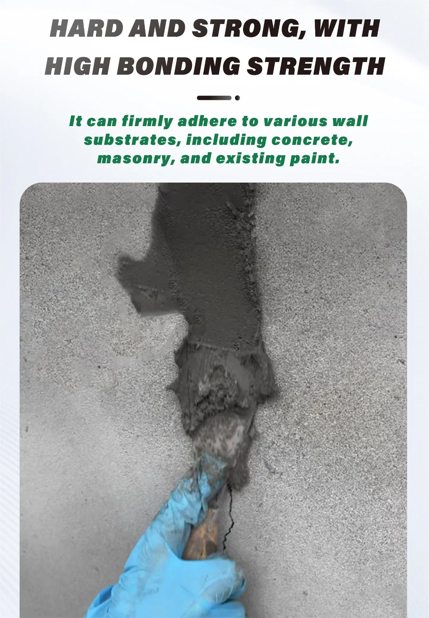 Industrial Strength Waterproof Wall Cement for Repair