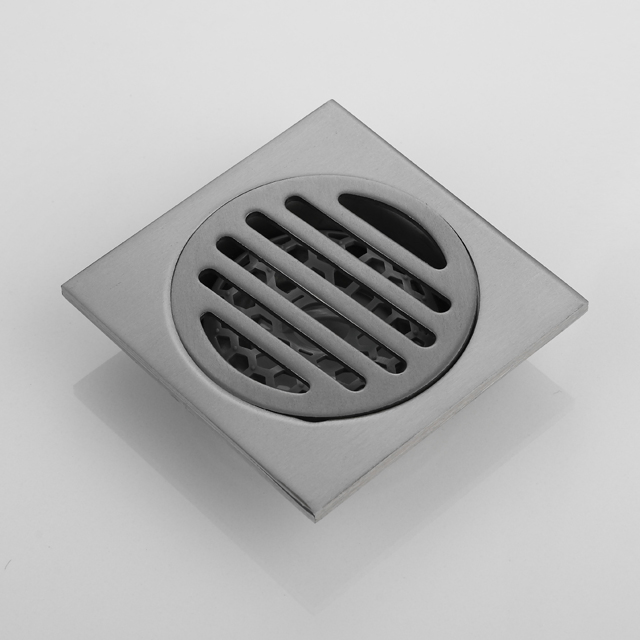 Квадратный слив для пола 10x10 см, нержавеющая сталь