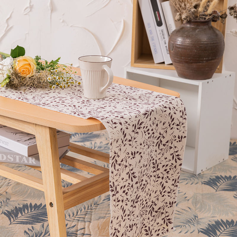 Latest Design Cotton Jute Table Runner Rural Printed for Weddings