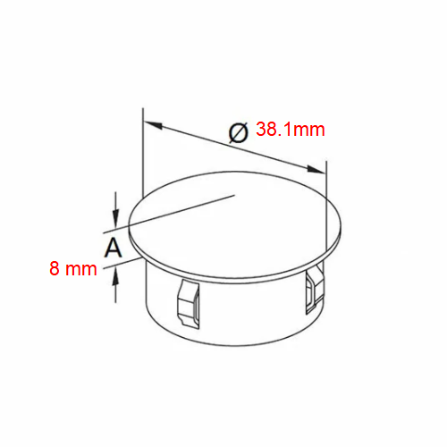 316 Stainless Steel Round Stair Railing Knock-in Handrail End Cap