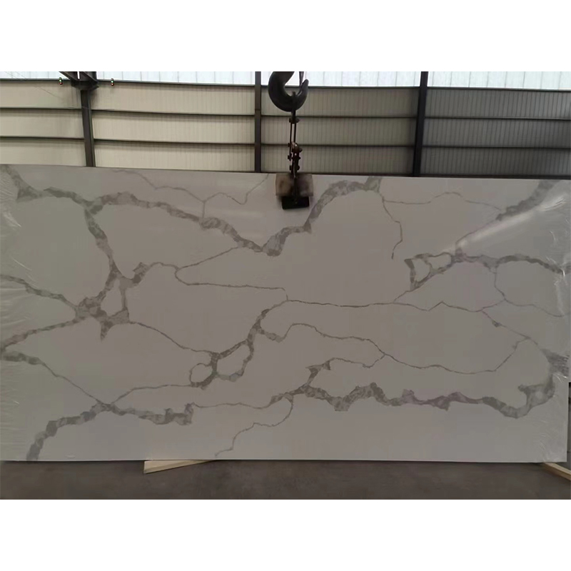 White Quartz Calacatta Range Engineered Stone Big Slabs for Countertop/Worktop/Island Top/Table Top Price