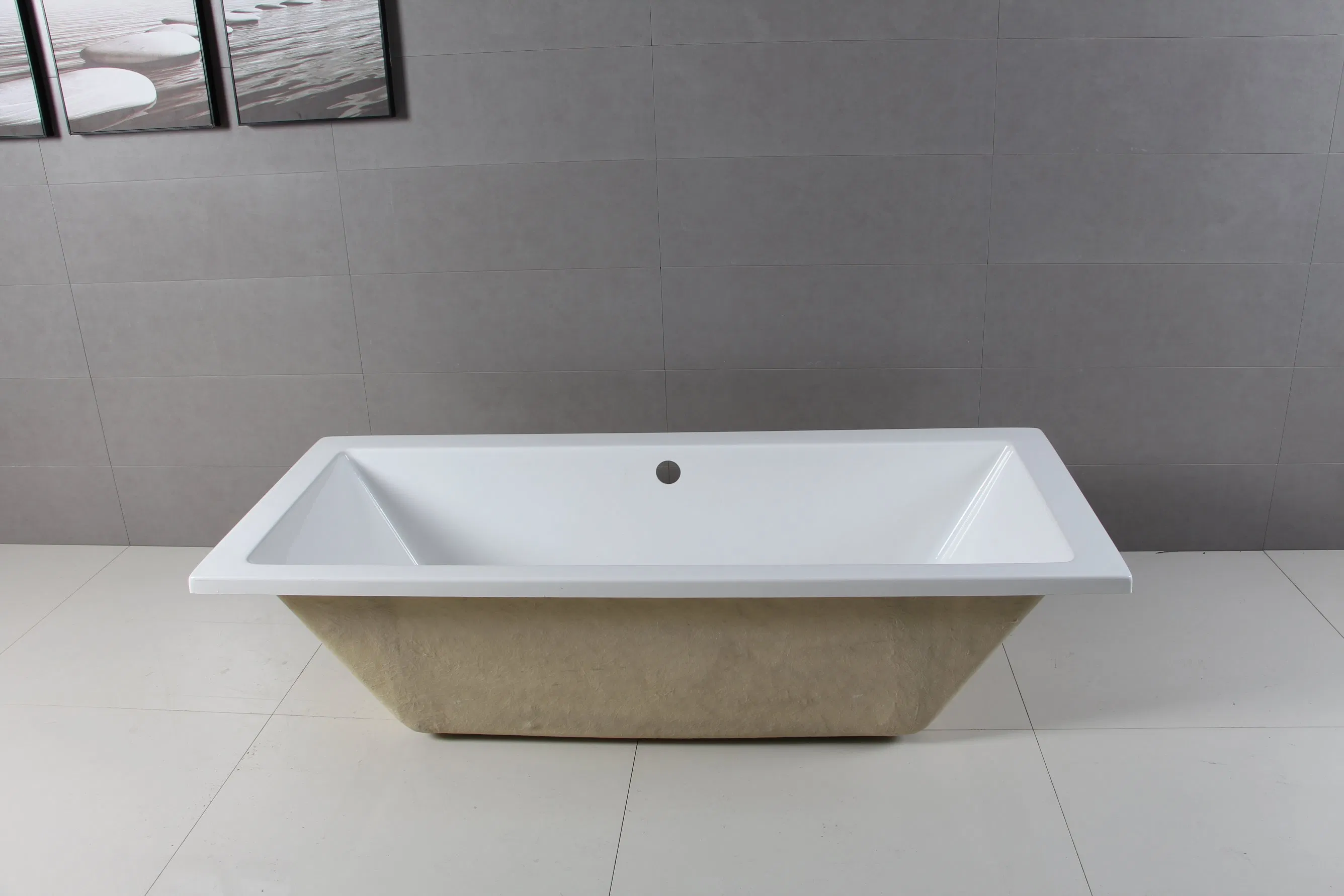 Угловая акриловая ванна для встраивания