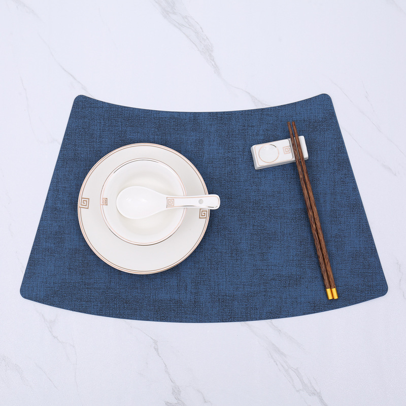 New Type Heat-Resistant Easy Clean PVC Placemats Woven Design Dining Table Mats Kitchen Plain Style Table Pads