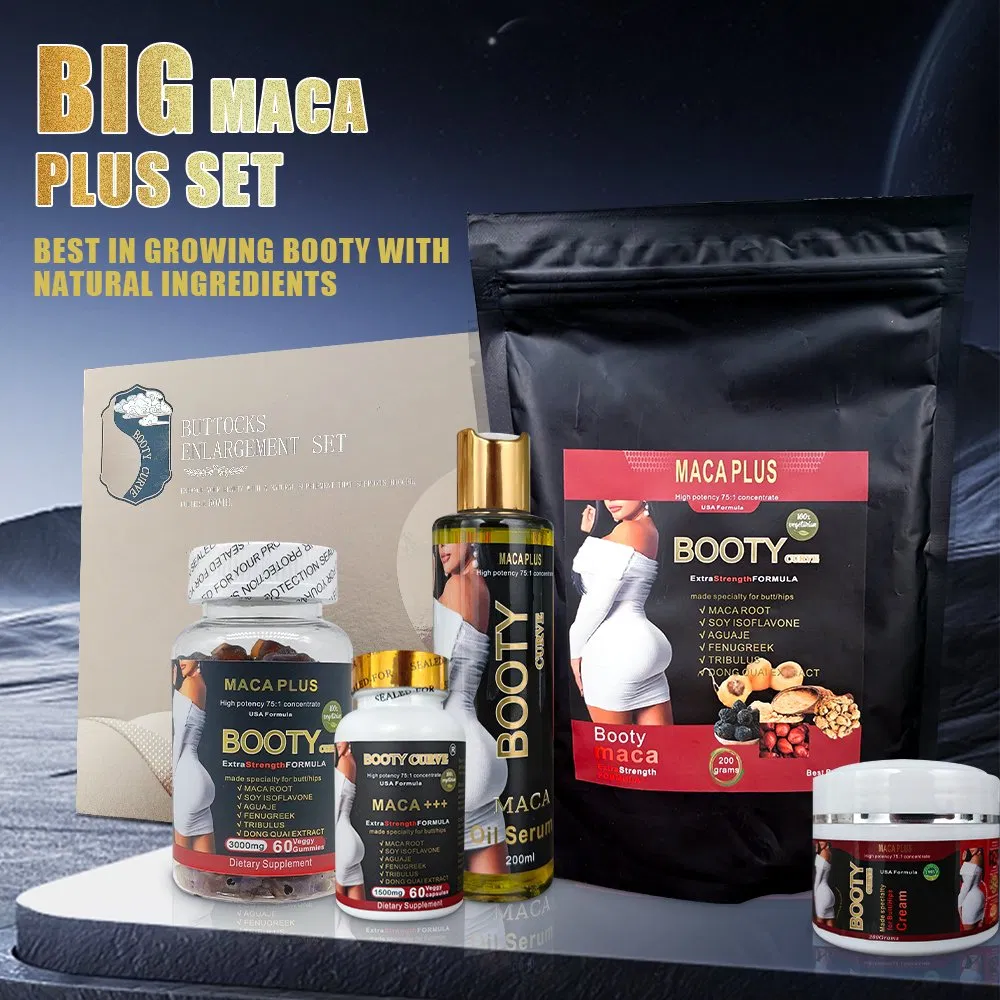 High Quality Maca Extract HIPS Butt Enlargement Set with Exquisite Gift Box Creates Sexy Big Butt Curvy Set