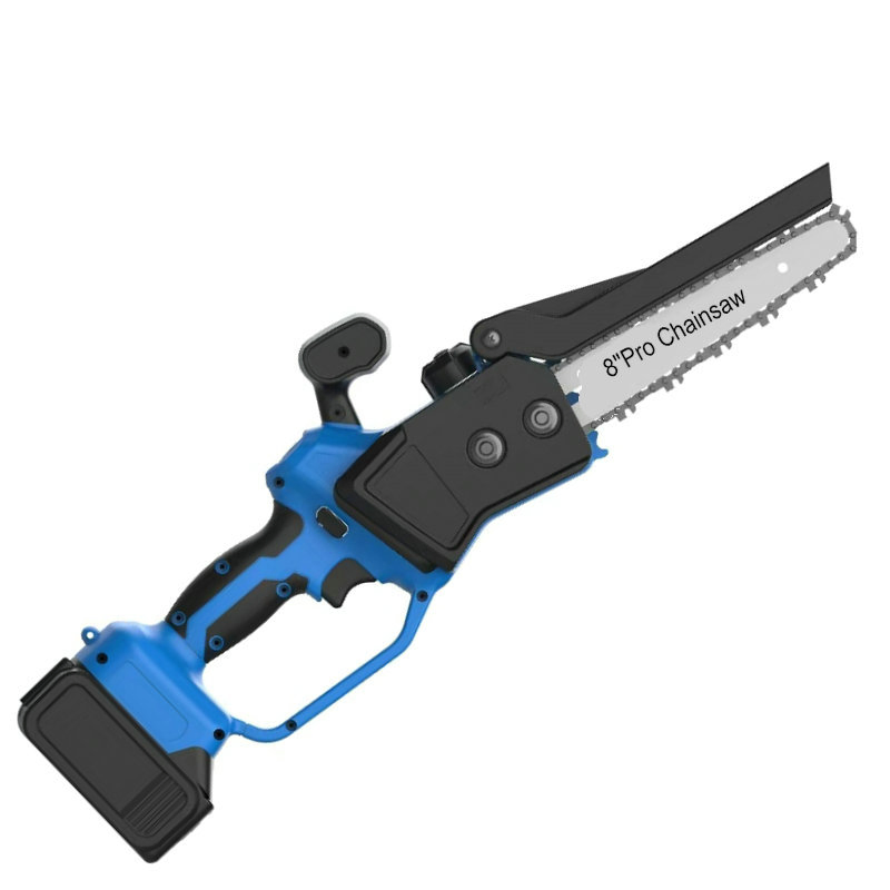 Aluminum Gearbox High Speed Brushless 21V Professional Battery Hand Chainsaw 8inch Garden Chain Saw