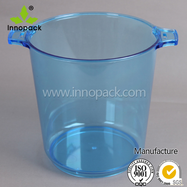 4L Round High Quality PS Clear Plastic Champagne Beer Ice Bucket