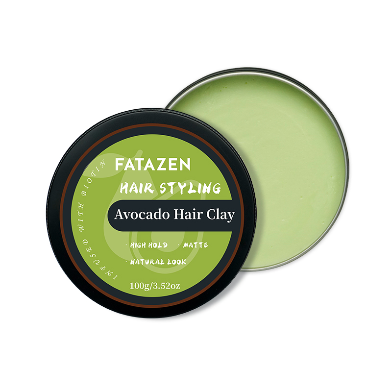 Avocado Halr Clay Biotin Hair Clay Long Lasting Organic Green Matte Natural Look Free Styling Vegan Hair Wax Unisex Hair Wax