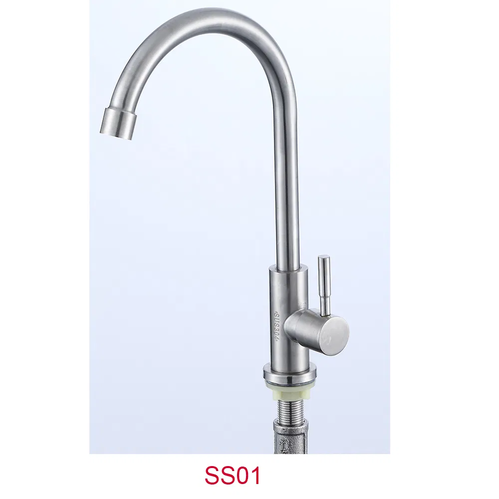 Wholesale Cheap Stainless Steel Kitchen Faucet Chromed Tap for Kitchen Room