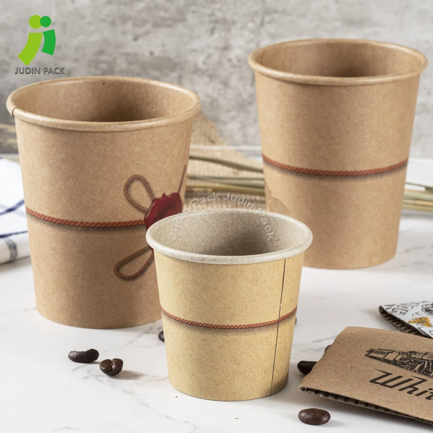 12 Oz Disposable Single Wall Paper Cup for Hot Coffee Drink