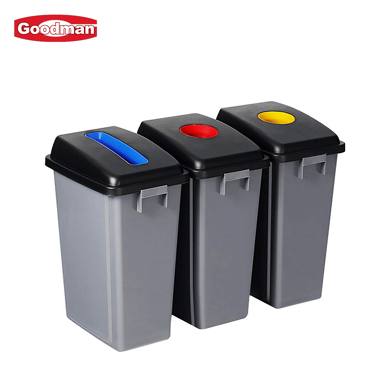 Outdoor Indoor 60L Plastic Garbage/Recycle/Trash/Waste Bin for Beverage Bottle