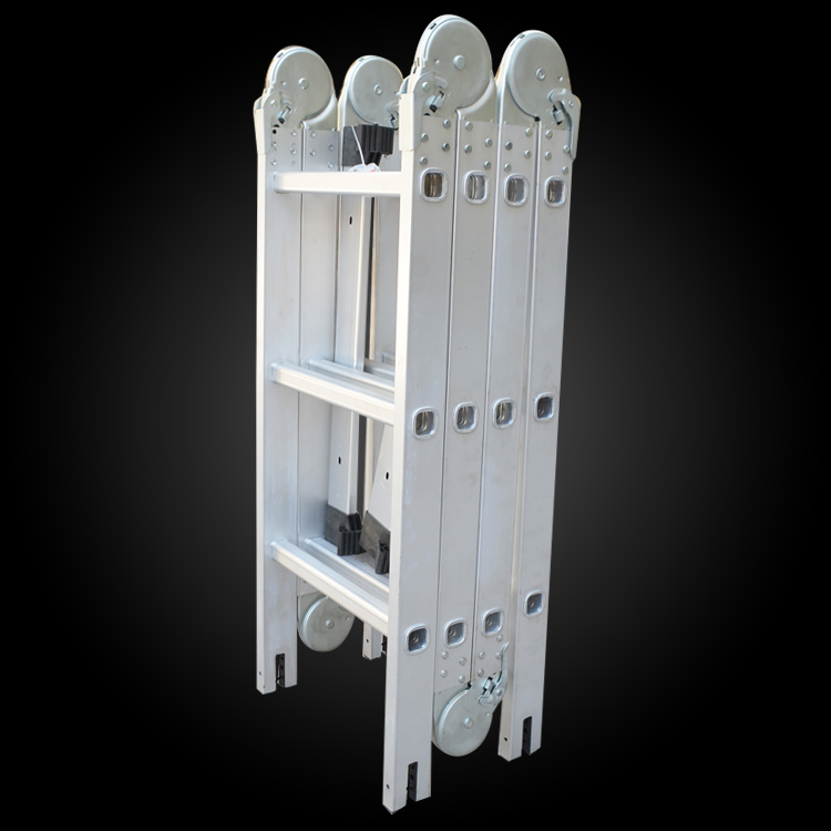 Customized Colour Trade Aluminium Multi-Purpose 4*8 Step Ladder with Small Hinge
