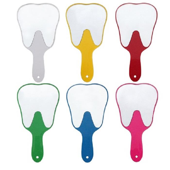 Factory Wholesale Colorful Dental Tooth Shaped Hand Mirror for Dental Clinic