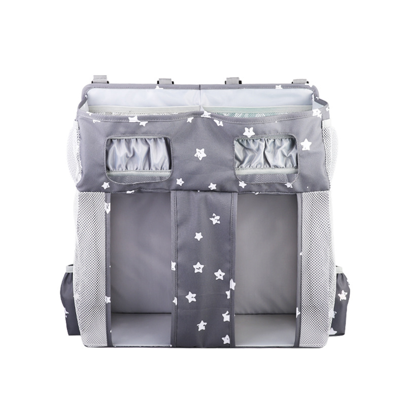 Nursery Organization Diaper Stacker Storage for Crib, Changing Table, Car, Wall-Grey