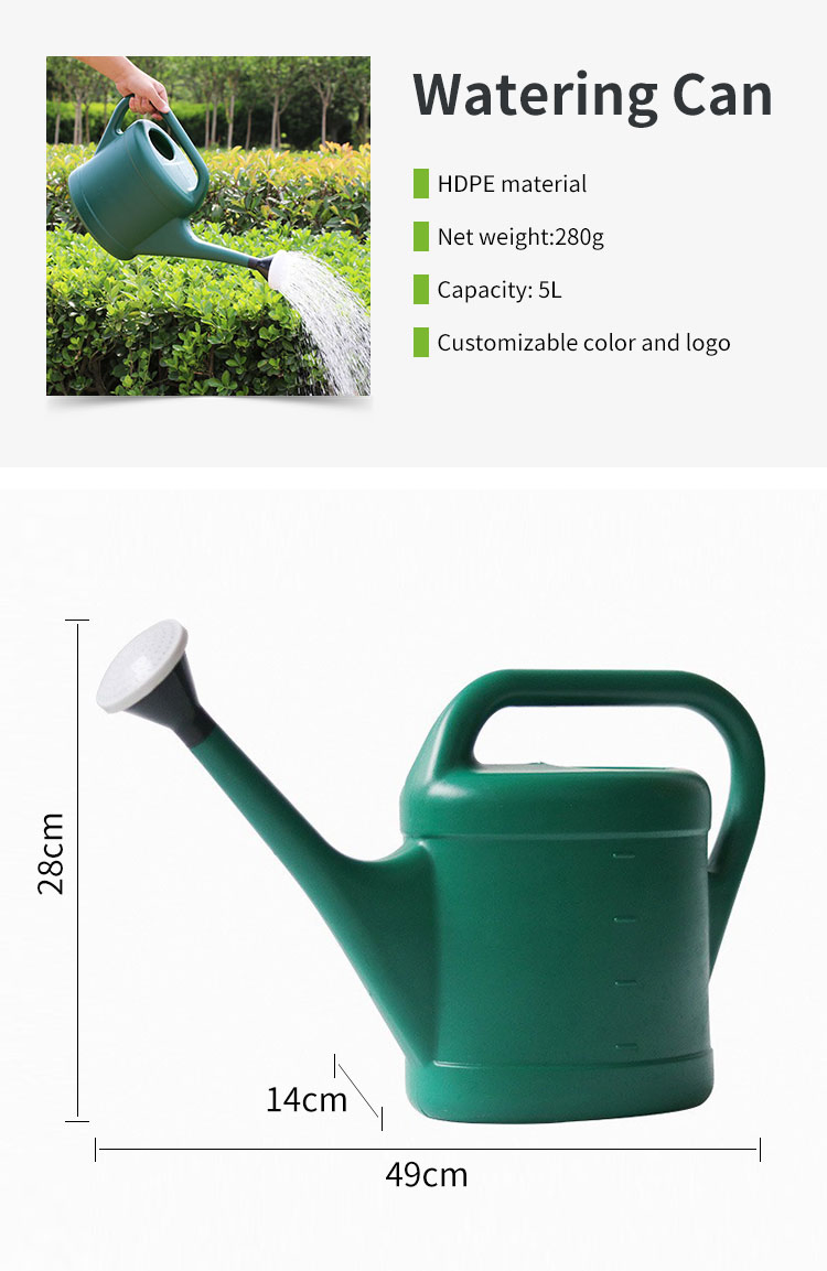 Plastic 5L Home Portable Plant Water Cans Plastic Watering Can