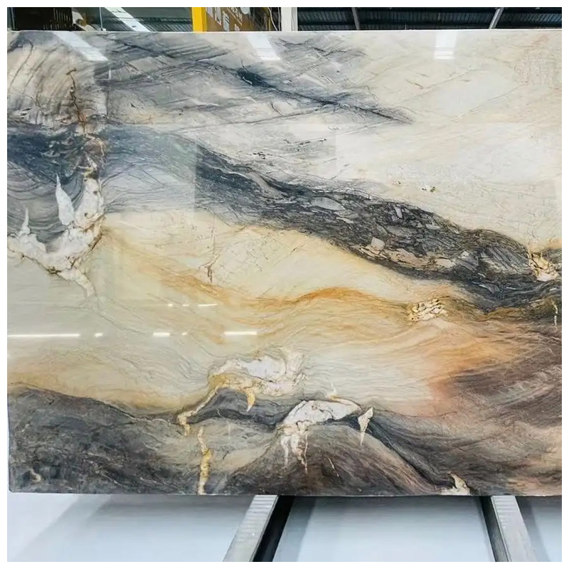 Brazilian Luxury Purple Aquarelle Quartzite Slabs for Villa Wall and Countertops