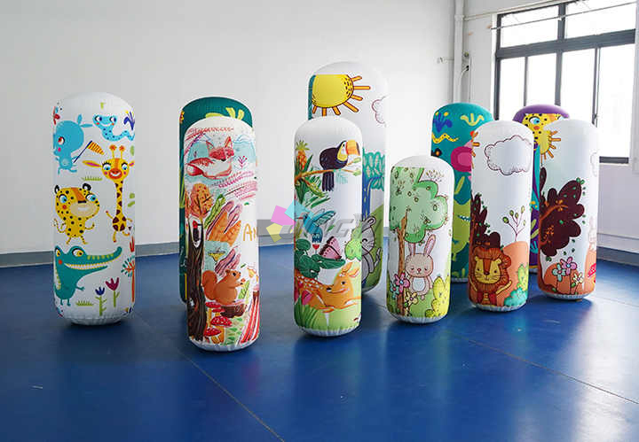 Outdoor Events & Parties Exhibition Display Branded Airtight PVC Inflatable Pillar Tube Column