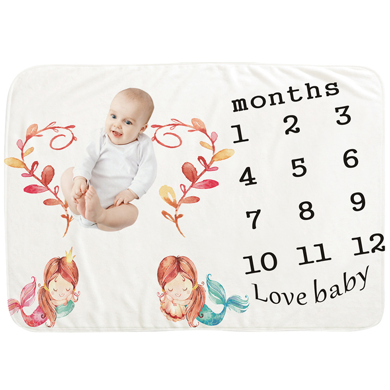 Детское одеяло-плед Milestone из толстого флиса