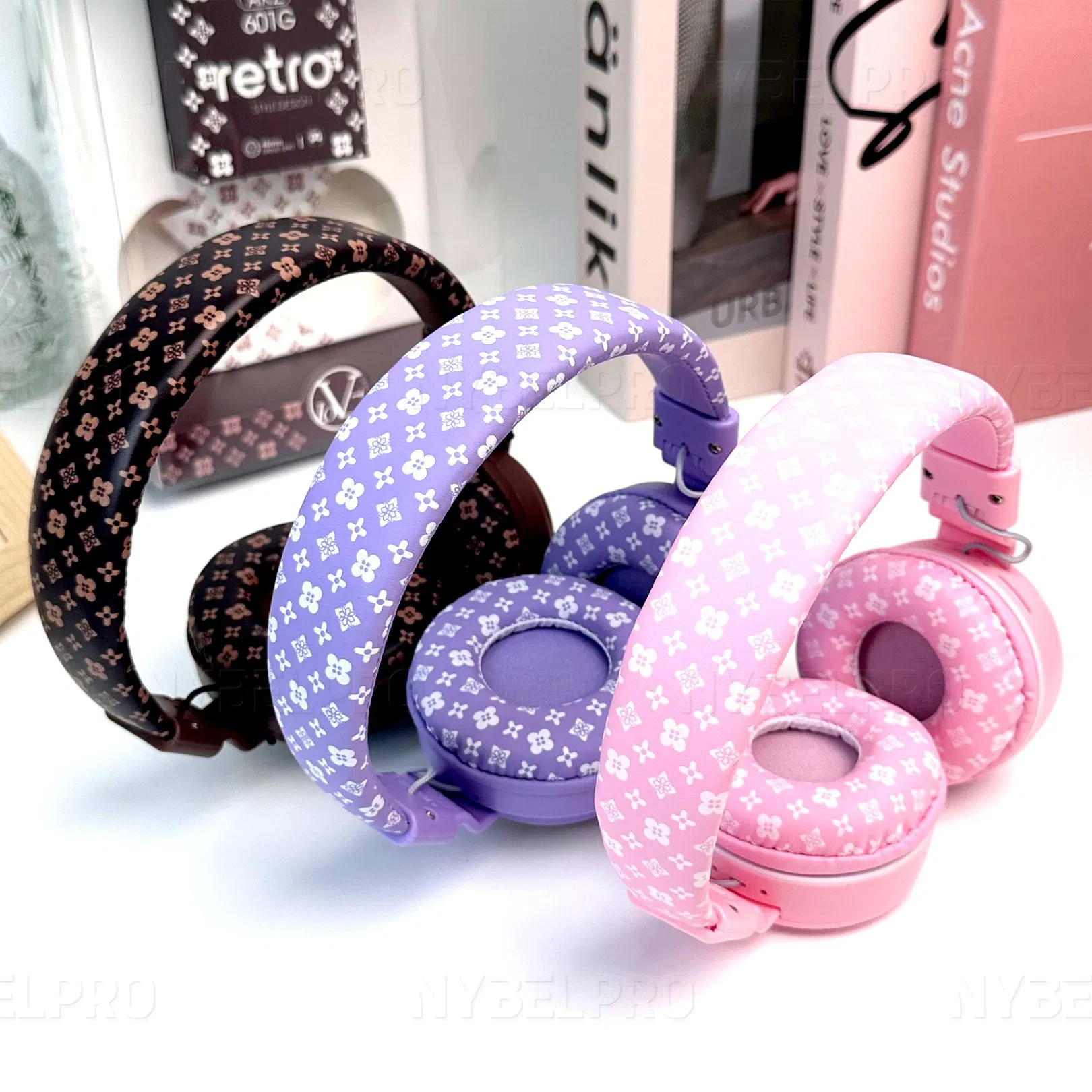 Nybelpro Purple/Pink Cute Animal Bluetooth Headset Regalos De Navidad Auriculares Con Bluetooth Hot-Selling Christmas Gifts Wireless Headphone for Children Kids