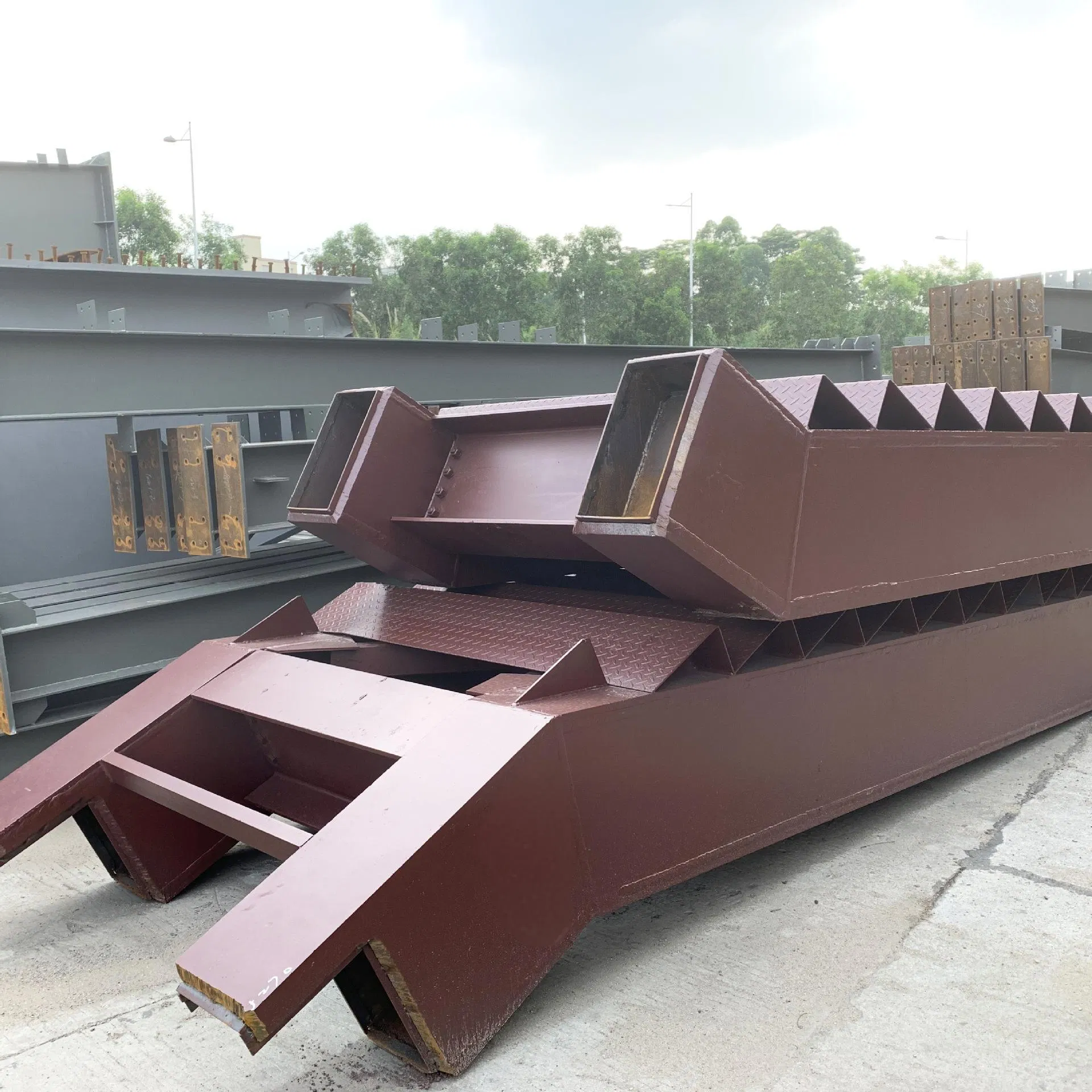 Galvanized Steel Step Stairs Ladder Scaffolding Parts with Handrail
