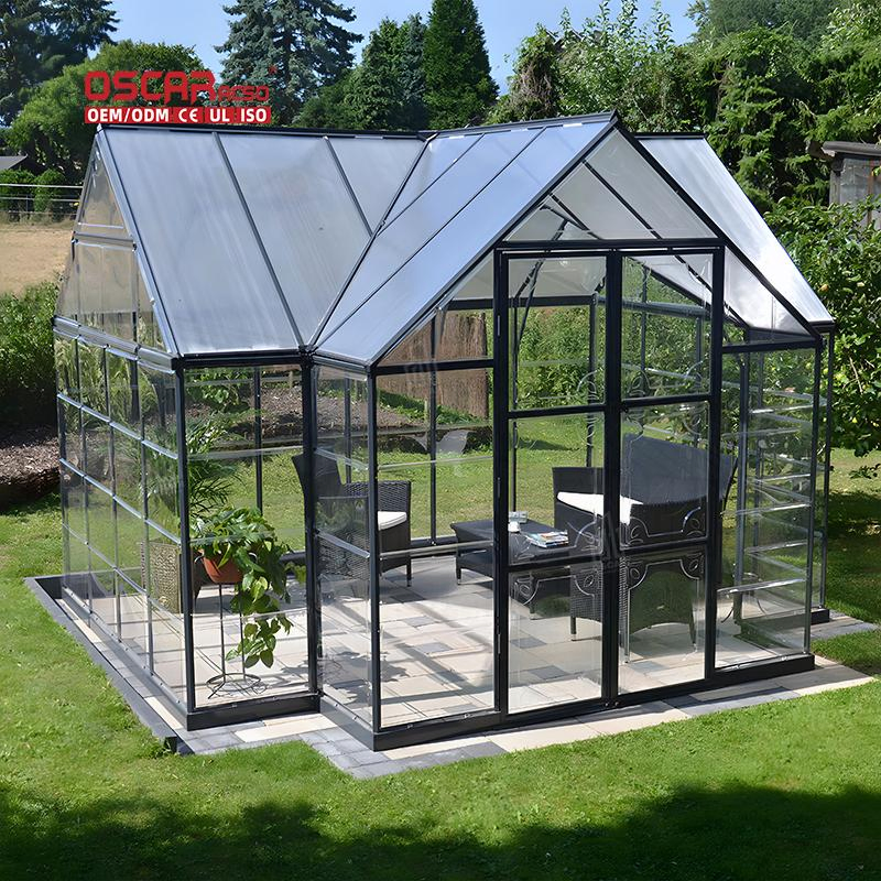 Rotating & Retractable Louvers Roof Motorized Waterproof Luxury Greenhouse Modern Sunroom Sunrooms