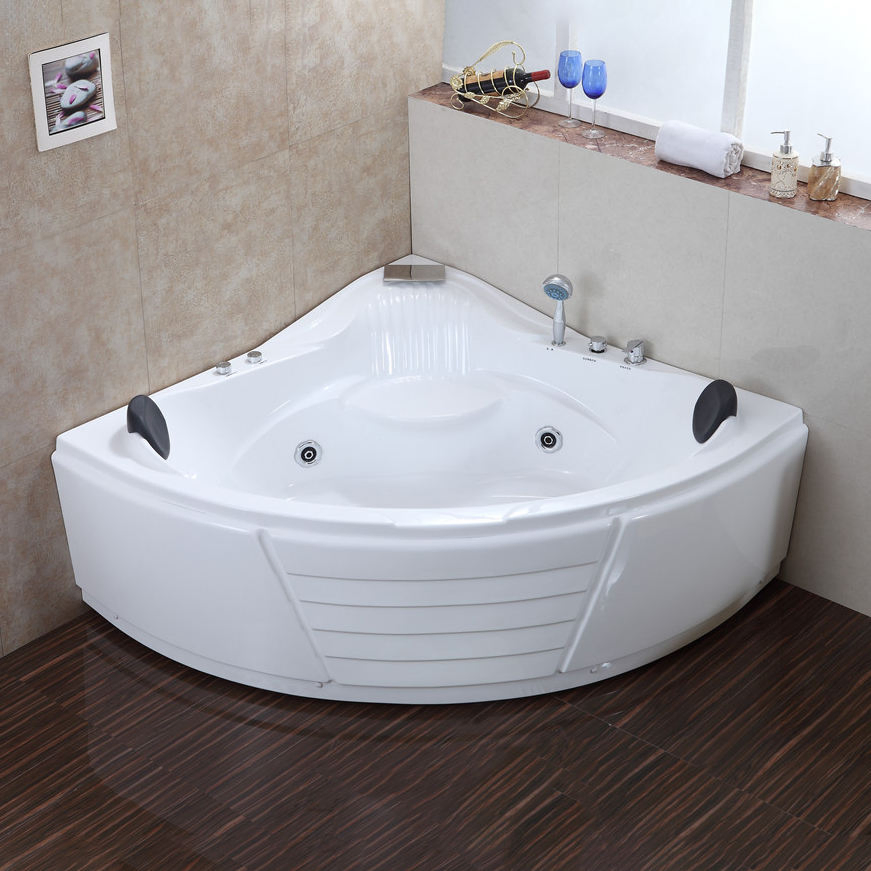 Triangle Modern Home Hotel Massage Whirlpool Bath-Tub Indoor Acrylic Bathtub for Bathroom