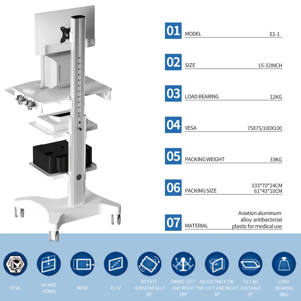 Premium Endoscope Trolley for Hospitals and Emergency Services