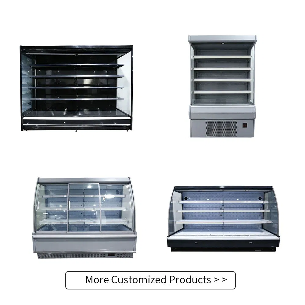 Double Air Curtain Refrigerator Vertical Supermarket Supermarket Display Cabinet