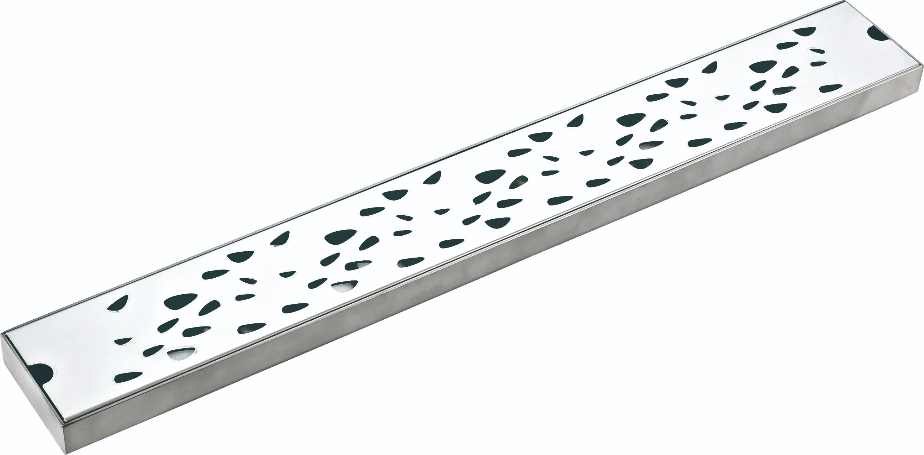 Длинный напольный трап из нержавеющей стали для ванной