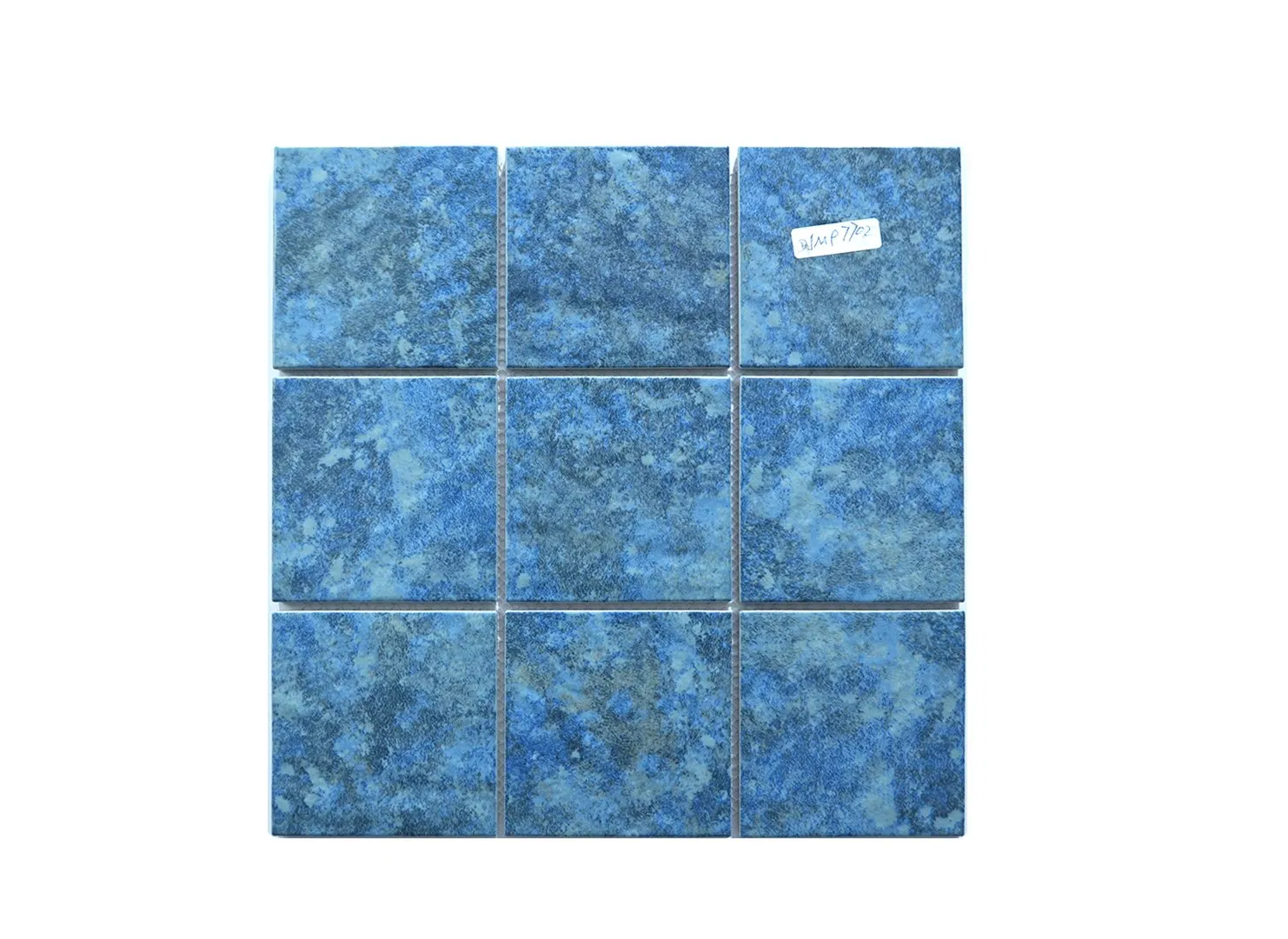 Custom Logo Blue Marble Stone Swimming Pool 3D Mosaic Floor Tile Craft Decoration