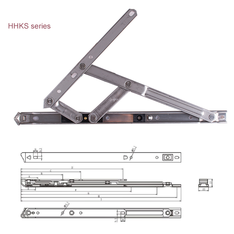 Foshan Factory Stainless Steel Casement Window Friction Hinge Stay