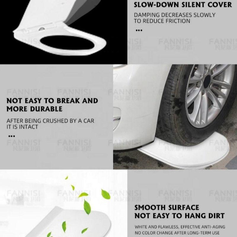 Wholesale Slow-Close Ergonomic Plastic Flushable Toilet Seat for Bathroom