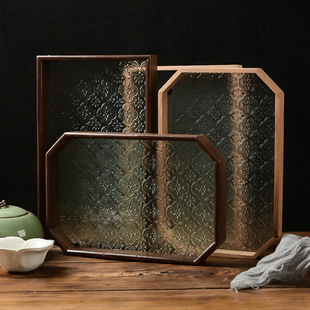 Clear Green Blue Flora Figured Patterned Glass