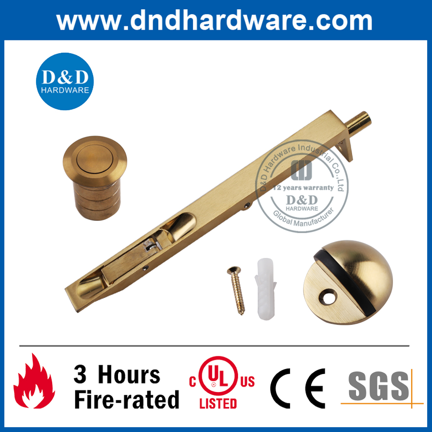 Metal Door Safety Double Cylinder Satin Brass Best Door Accessories