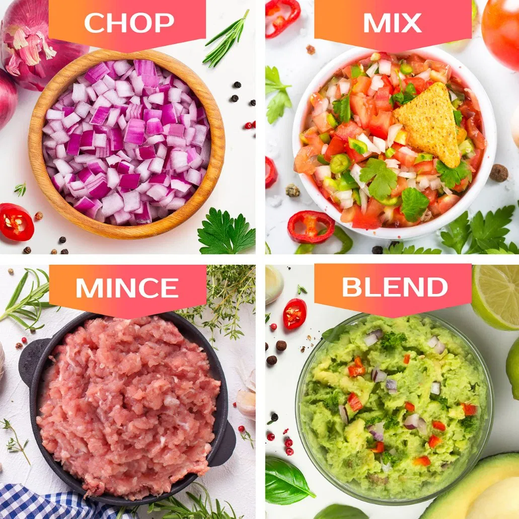 New-Style Electric Food Chopper 1.5-Cup Meat Grinder Mix Chop Mince Food Blender