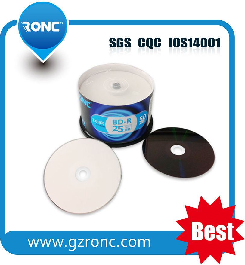 Blu-ray диск 25GB для печати, 1X-6X, оптом
