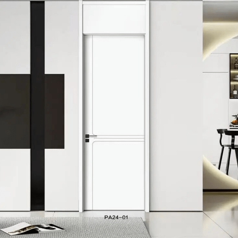 OEM Factory Majoys Customized Hotel Bathroom Insect Proof Interior WPC Door with Door Lintel