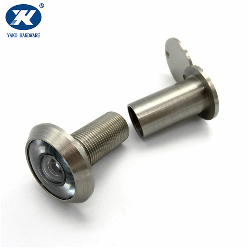 Black Color Peephole Glass Lens Brass Brass Door Viewer