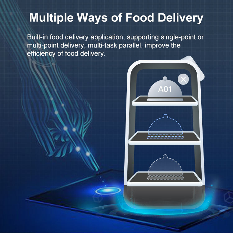 Padbot W3s Delivery Robot Commercial Hotel KTV Smart Delivery Robots