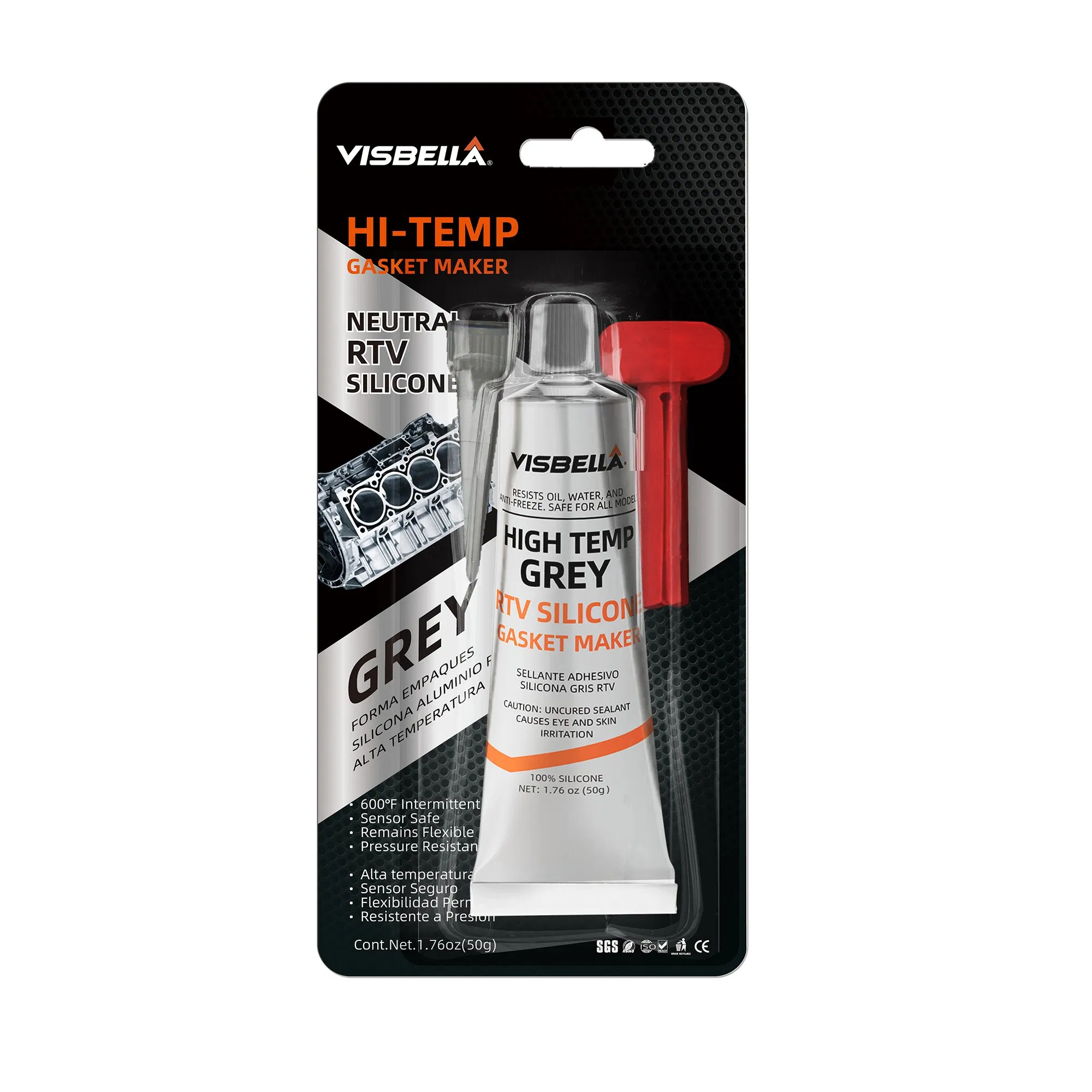 Visbella Grey RTV Silicone with Push Tool