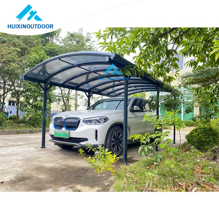 Outdoor Carport Prefab Automatic Solaire PV Anlag Metal Awning Car Garage Cover