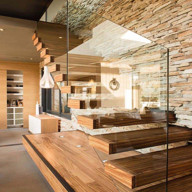 Cbmmart Aluminium Frame Staircase Balustrades Handrails Tempered Glass Railing