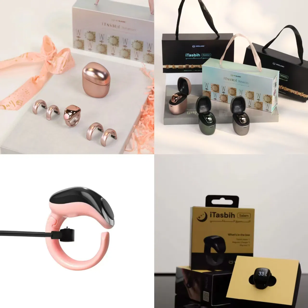 Umrah Reminder Charging Case Alarm Clock Smart Tasbih Ring Digita Zikr